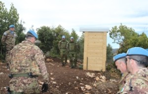 Libano - La postazione di primo soccorso nei pressi dell'area di bonifica