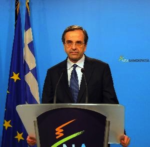 Il leader del partito conservatore greco, Antonis Samaras