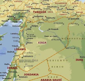 La mappa della Siria