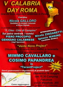 Roma: domenica 19 maggio Calabria Day