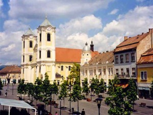 La piazza di Gyöngyös