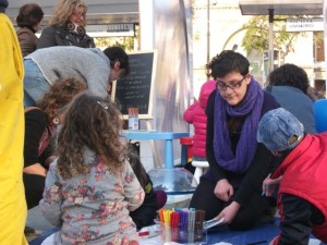Piazza Politeama: un momento dell’evento “Palermo ama Palermo”.