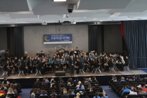 La Banda Calogero Spanò a conclusione dell'esibizione a Riva del Garda
