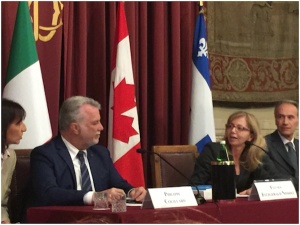L'on. Nissoli con il Primo Ministro del Québec Philippe Couillard