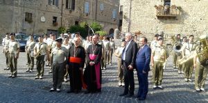 da sin. il cardinale Lorenzo Baldisseri, monsignor Gerardo Antonazzo, il Rabbino Capo Riccardo Di Segni e Sante De Angelis