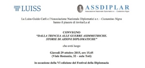 Dalla trincea alle guerre asimmetriche. Storie di azioni diplomatiche